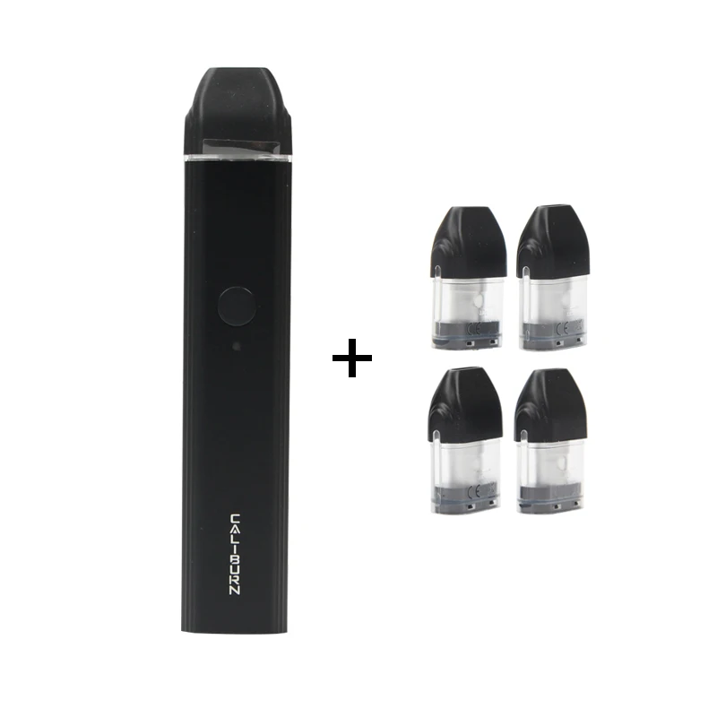 Black and 4 Pods UWELL Caliburn Pod Системы комплект 520 мА/ч, Батарея 11 Вт испаритель 2 мл картридж Топ-заполнения электронных сигарет Vape ручка вейпер - Цвет: Black and 4 Pods