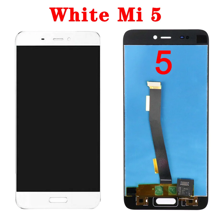Mi 5 White Для Xiaomi mi 5 mi 5S ЖК-дисплей кодирующий преобразователь сенсорного экрана в сборе Замена для Xiaomi mi 5 mi 5S ЖК-дисплей - Цвет: Mi 5 White