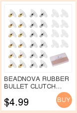 BEADNOVA 14K золотые серьги-бабочки для замены(4,7 мм, 6 шт