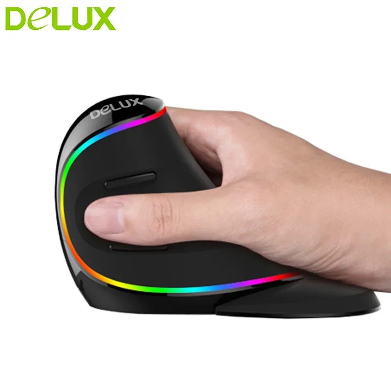 Оптическая мышь Delux K6010U + M618 Plus проводная эргономичная Вертикальная оптическая