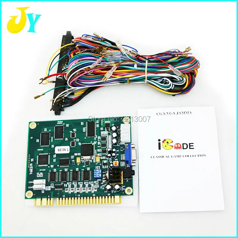

Free shipping Jamma 60 in 1 Classical Game Board With 28 Pin Jamma wiring harness for DIY Arcade Cabinet Machine