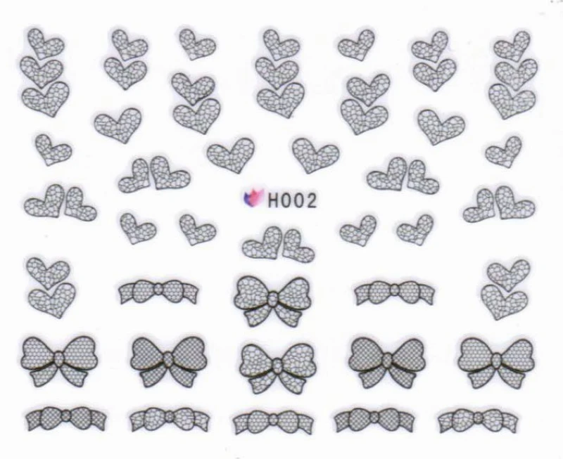 Самоклеящиеся 3D тату наклейки для ногтей с имитацией симуляции черная бабочка