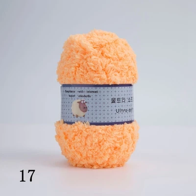 17 Мягкая гладкая Пряжа Детская шерсть для вязания пряжи толстая пряжа волокна бархатная пряжа ручное вязание крючком из шерсти пряжа для DIY свитера - Цвет: 17