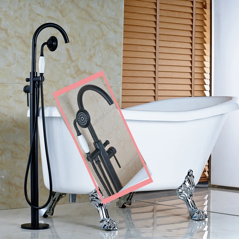 Современный Бронзовый Смеситель для ванны с одной ручкой керамический кран