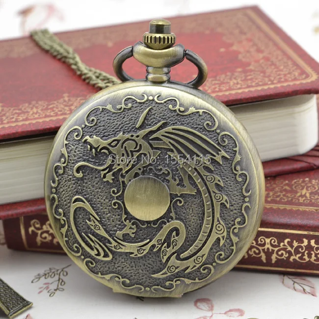 Акция на Рождество 50 шт./лот хит продаж Мужские кварцевые карманные часы с резным