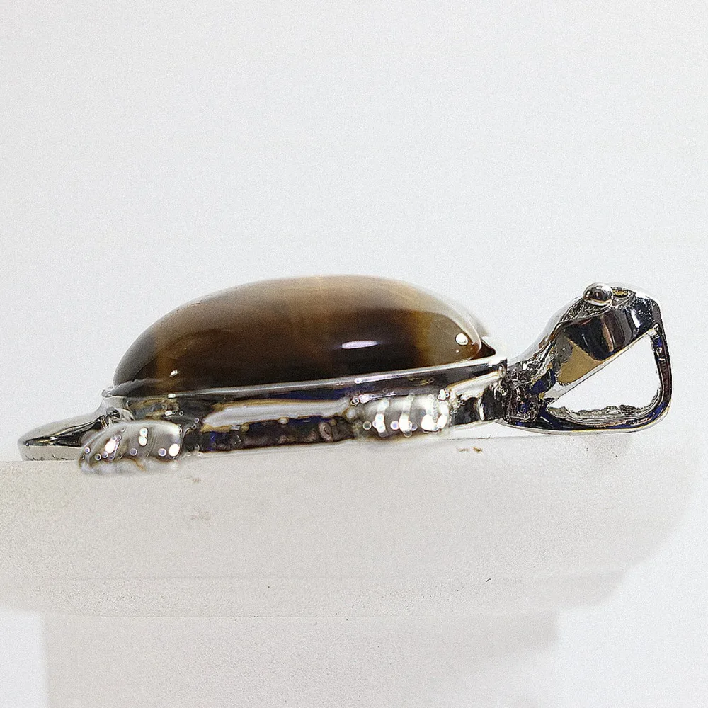 Подвеска в виде черепахи тигрового глаза модные ювелирные изделия сделай сам для