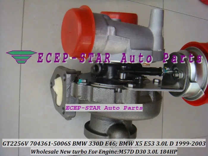 GT2256V 704361-0006 704361 22499519 22499509 11652248834 11652249950 Turbo для BMW 330D E46 X5 E53 99-03 M57D M57 D30 3.0L 184HP |