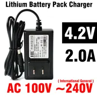 50pcs KingWei AC 100V-240V EU UK US DC 5.5*2.1 plug lithium  battery pack 4.2V 2A charger