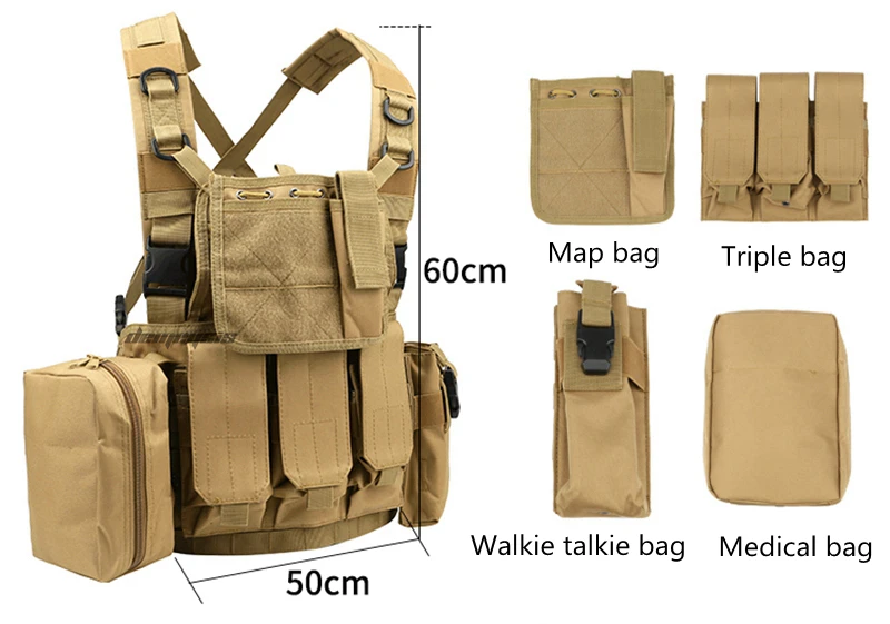 Molle военные тактические жилеты Регулируемый Открытый охотничий жилет журнал сумки CS Wargame Пейнтбол жилет страйкбол жилет