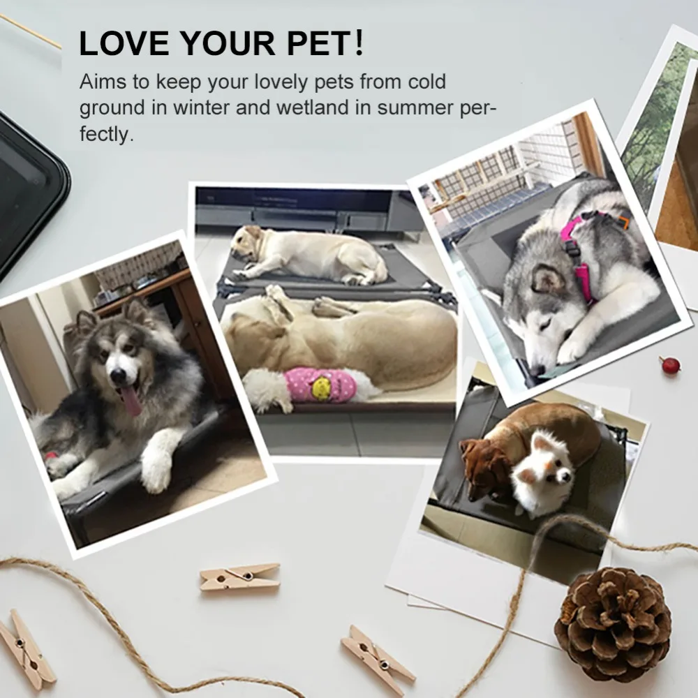 Petacc кровать для домашних животных повышенные кровати сетчатый коврик собачий