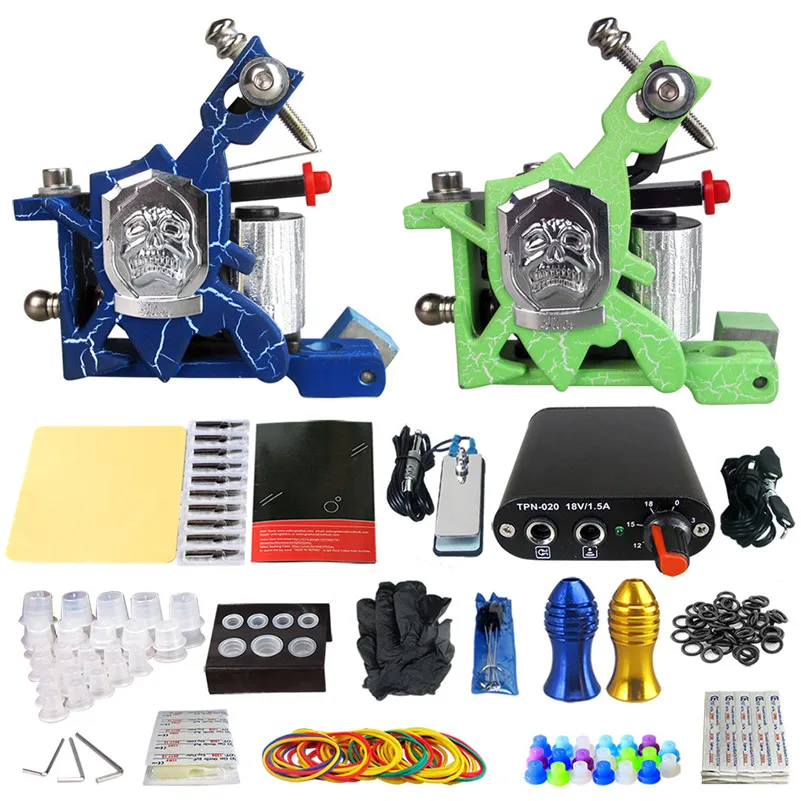 Профессиональная тату-машинка 2 шт. катушка тату-пушки подводка шейдер источник