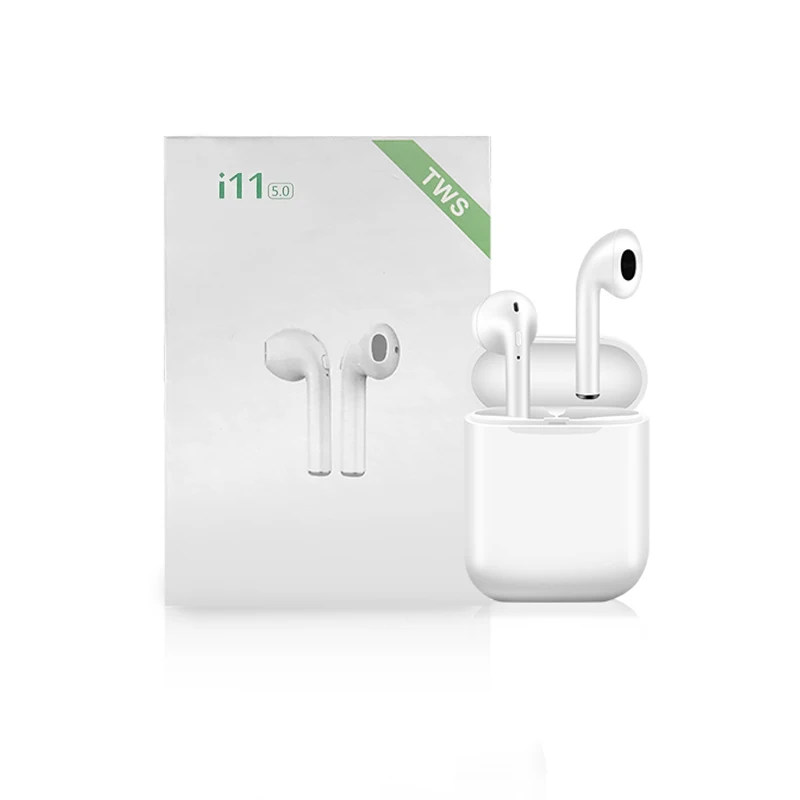 i11 white Audifonos I7s Tws Bluetooth наушники беспроводные наушники гарнитура стерео наушники-вкладыши с зарядной коробкой Kulaklik fone sem fio - Цвет: i11 white