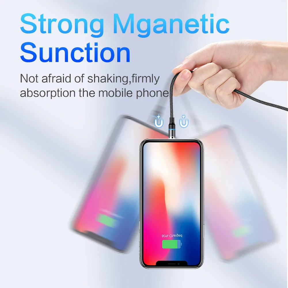 Магнитный зарядный кабель FLOVEME 3A Micro USB Type C для iPhone X XR Redmi K20 Pro быстрой