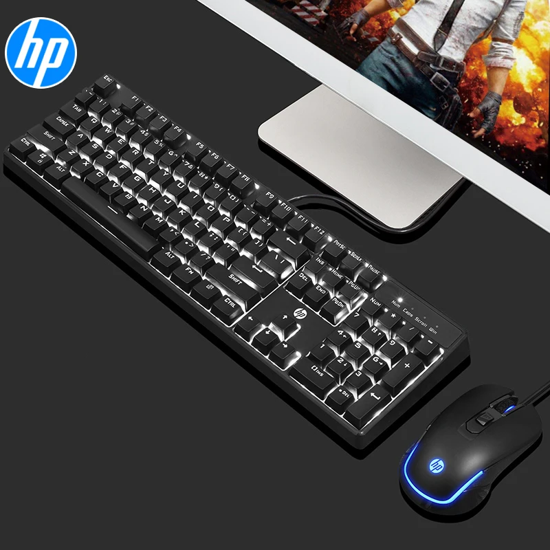 Механическая клавиатура-Мышь HP GM200 комбинированная игровая проводная мышь с