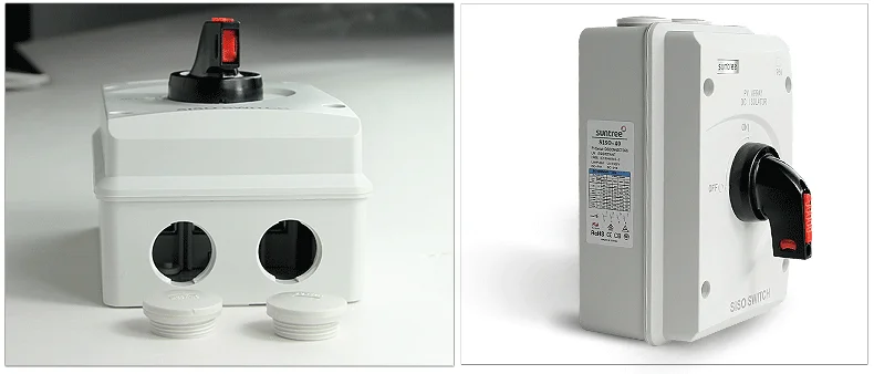 DC 1000V 32A SISO PV изолирующий переключатель для солнечной системы ВКЛ ВЫКЛ трансер IP66