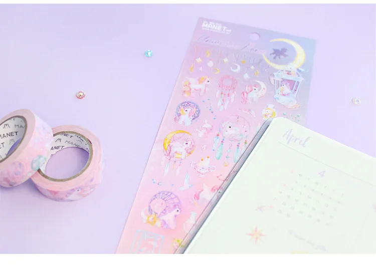 1 шт./1 лот Kawaii канцелярские наклейки космический Единорог дневник планировщик декоративные мобильные наклейки Скрапбукинг DIY ремесленные наклейки