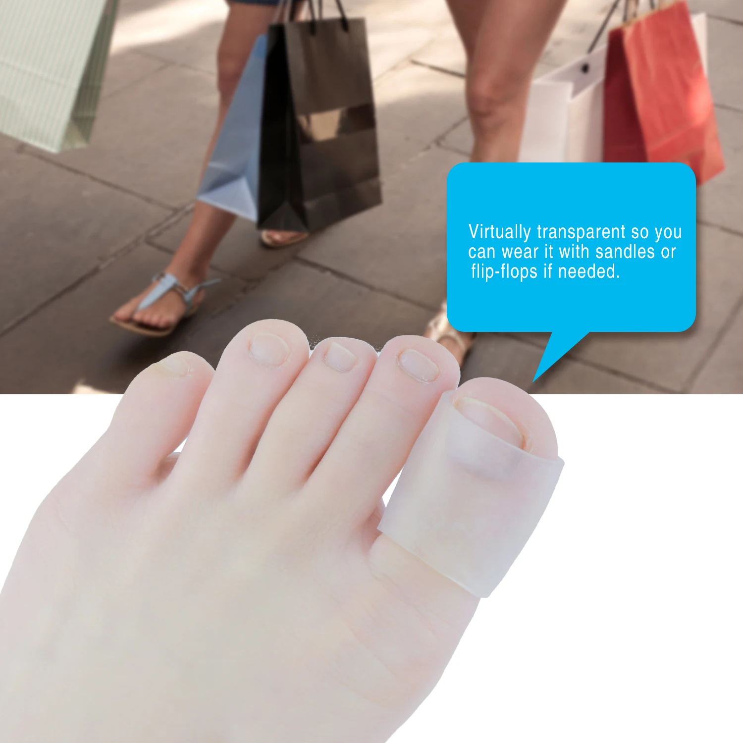 Silicone Thumb Protector Gel Tube Big Finger Feet Sets Long Corn Set Separator Foot Care Blisters Callus | Красота и здоровье