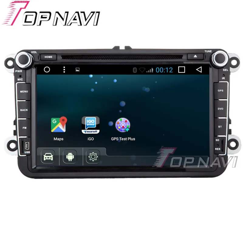 Автомобильный мультимедийный проигрыватель TOPNAVI 8 дюймов 1024*600 четырехъядерный