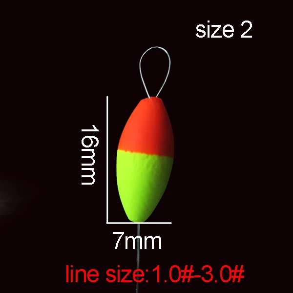 size 2 mixed Высокое качество 30 шт./лот семь звезд поплавок бобы флуоресцентный поплавок мини поплавок Pesca рыболовные снасти аксессуары B191 - Цвет: size 2 mixed