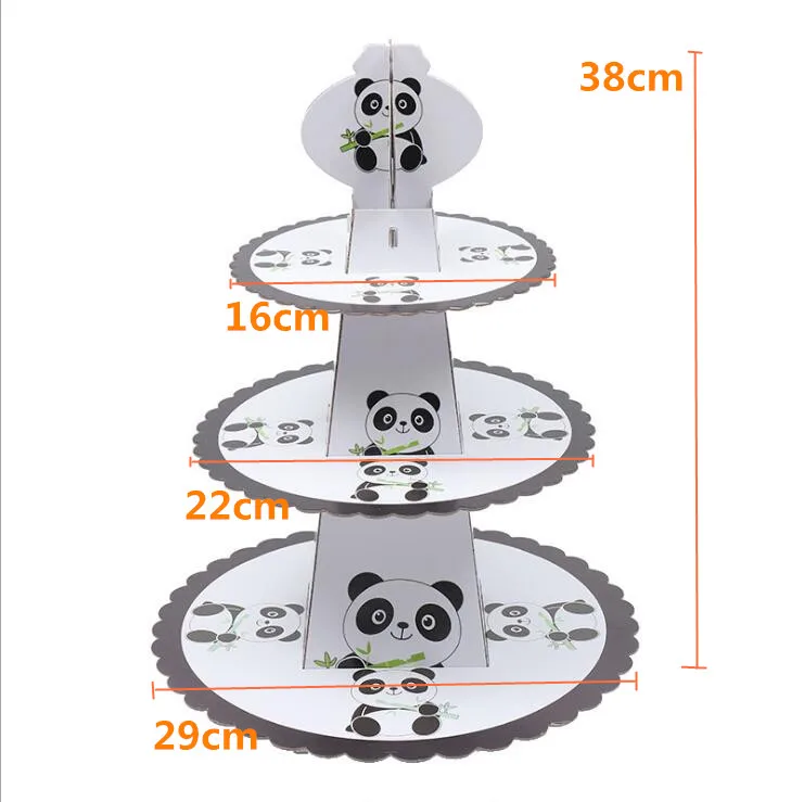Путем самостоятельного выбора между 3 Круглый Ланч бокс Милая панда стойка для