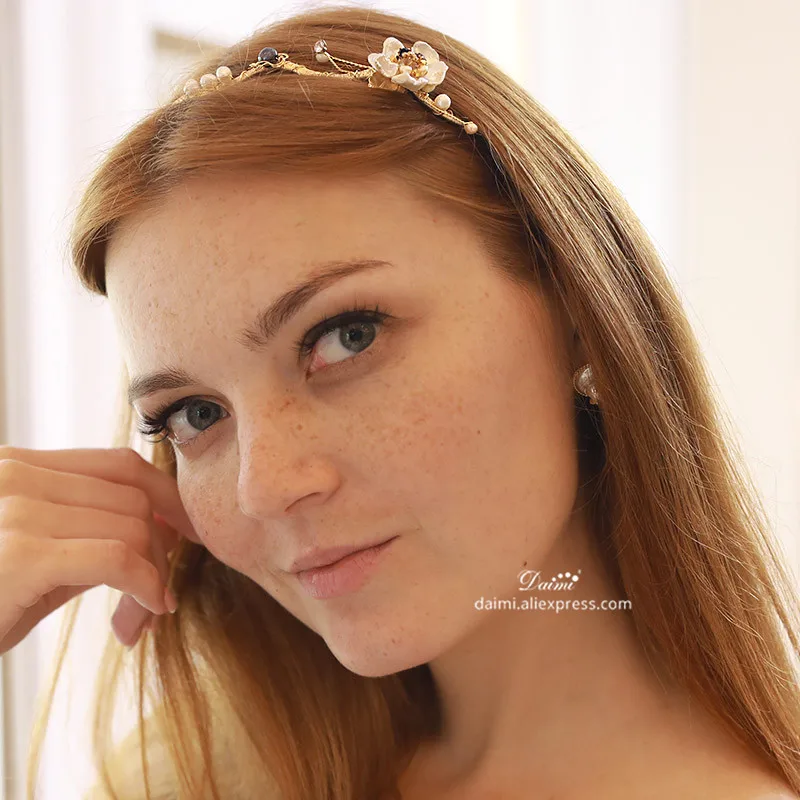 Женский обруч для волос DAIMI натуральный пресноводный жемчуг украшения |