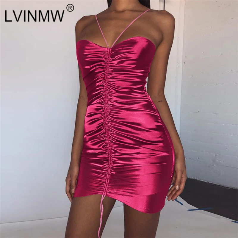 LVINMW сексуальное облегающее платье со шнуровкой и завязками новинка 2019 летнее