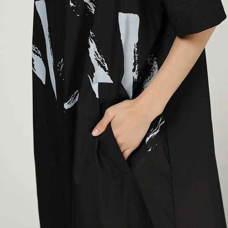 Женское платье с круглым вырезом CHICEVER летнее плиссированное свободного размера