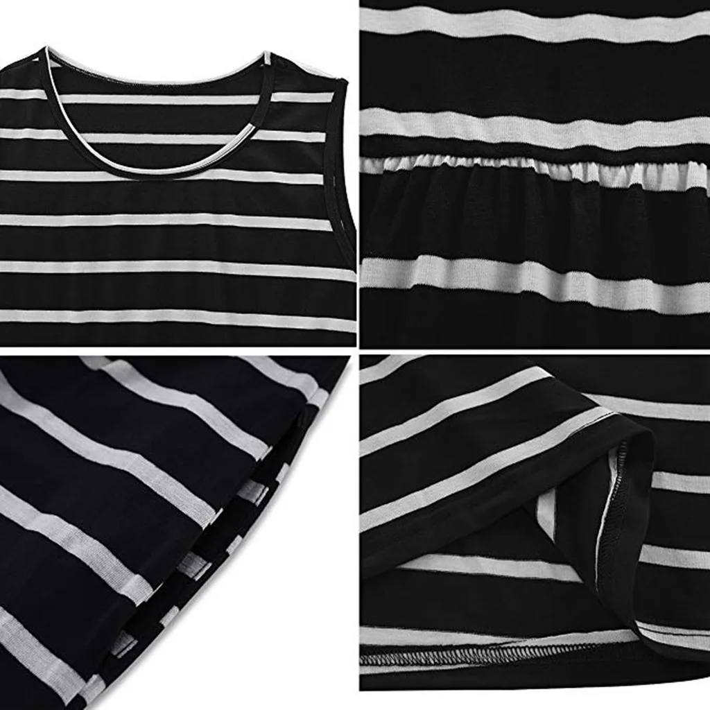 Vestidos Verano/элегантное женское Повседневное платье с круглым вырезом без рукавов