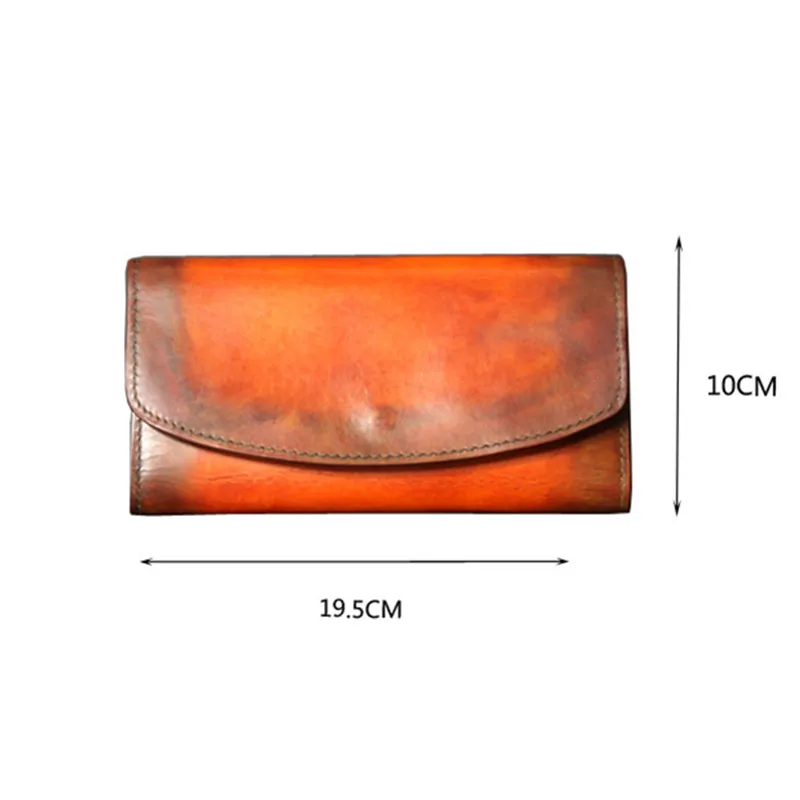 Женские кошельки из натуральной кожи органайзер средней длины кошелек воловьей