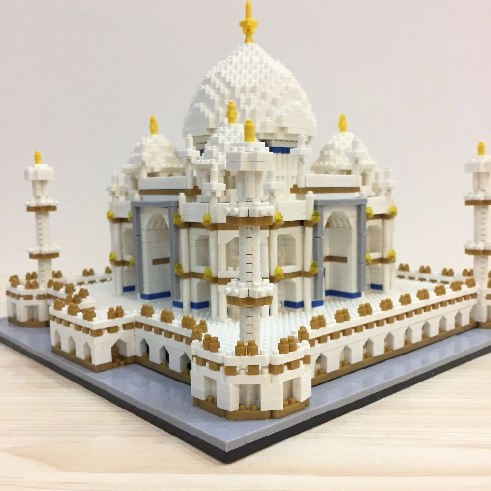 Building Bricks City Architecture Compatible Legoing Landmarks Taj Mahal Palace 3D Model Children's Educational Toy | Игрушки и