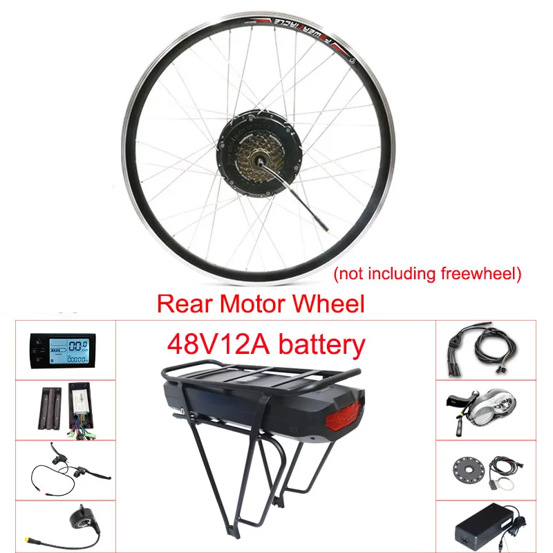 500W48v12aLCD rear 48 в 500 Вт передний/задний мотор колеса Электрический велосипед комплект 48 В Ступица колеса мотор E велосипед комплект 2" 24" 2" 700C lcd комплект для переоборудования электрического велосипеда - Цвет: 500W48v12aLCD rear