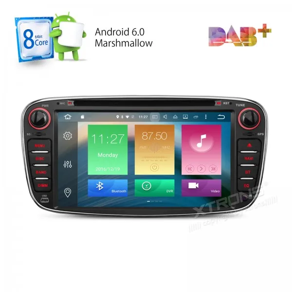 XTRONS 2 Din 7&quotAndroid 6.0 Octa-Core Car DVD Player with WiFi 4G CANbus Online Maps GPS Navigator for Ford Focus Mondeo S-Max |