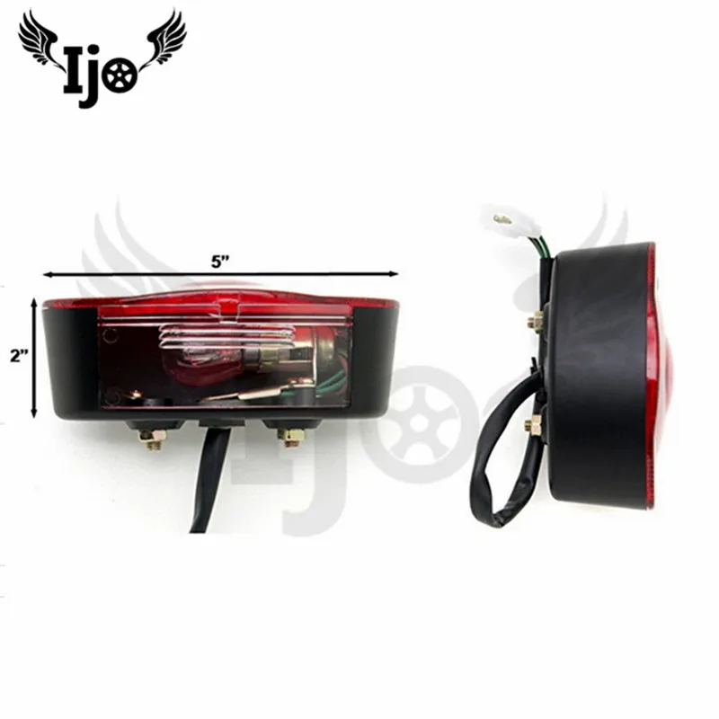 

free shipping black ellipse professional brand accessories motorbike parts motorcycle tail light for harley moto brake light