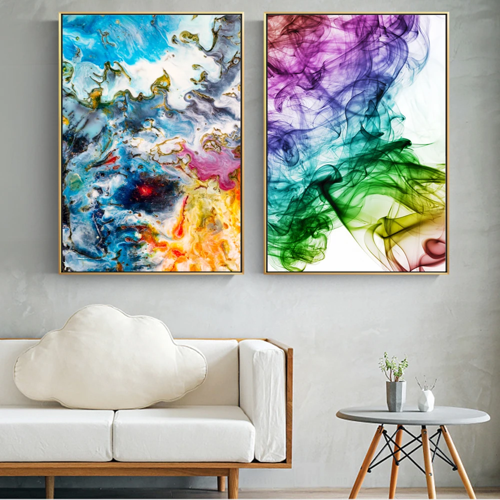 

Watercolor Abstract Canvas Art Paintings On The Wall Colorful Pop Art Wall Posters And Prints Modern Cuadros Pictures Home Decor