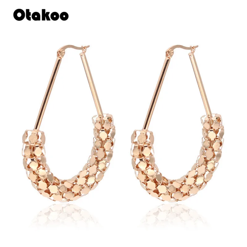 Otakoo серьги-кольца из нержавеющей стали для женщин и девочек модные серьги