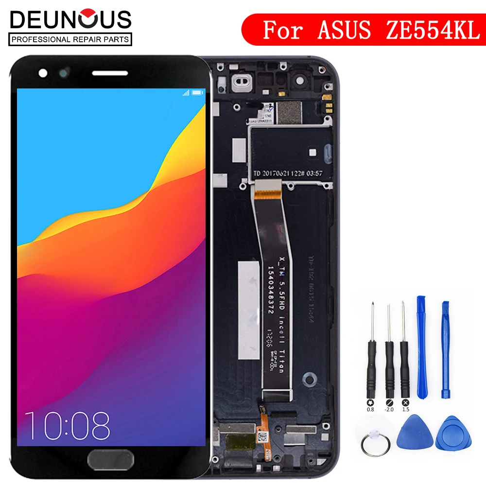 ЖК-экран для ASUS Zenfone 4 ZE554KL панель сенсорного экрана 2017 дигитайзер в сборе с рамкой