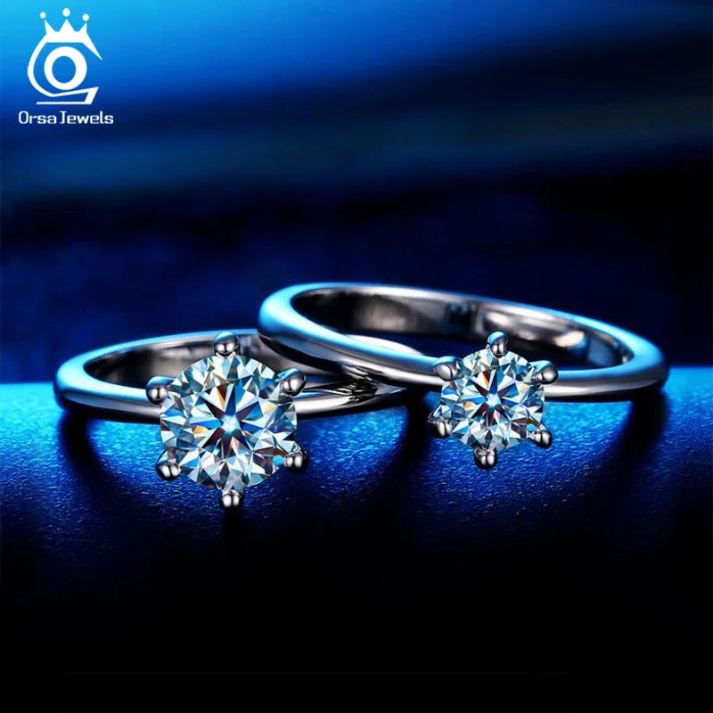 ORSA JEWELS 925 пробы Серебряное кольцо AAA кубический цирконий предложение для свадьбы обручальные кольца ювелирные изделия для женщин OSR116
