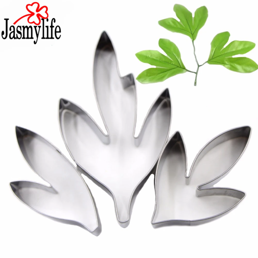 3 шт./компл. Пионовые листья ремешок из нержавеющей стали для украшения цветочных