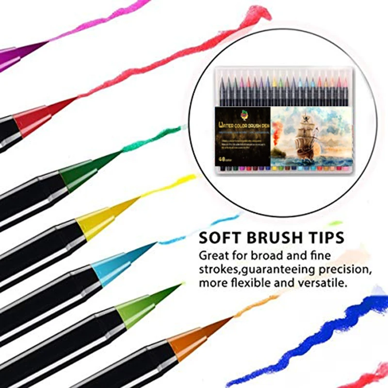 Окрашивающая щетка ручка набор красок мягкая Акварельная маркер каллиграфия