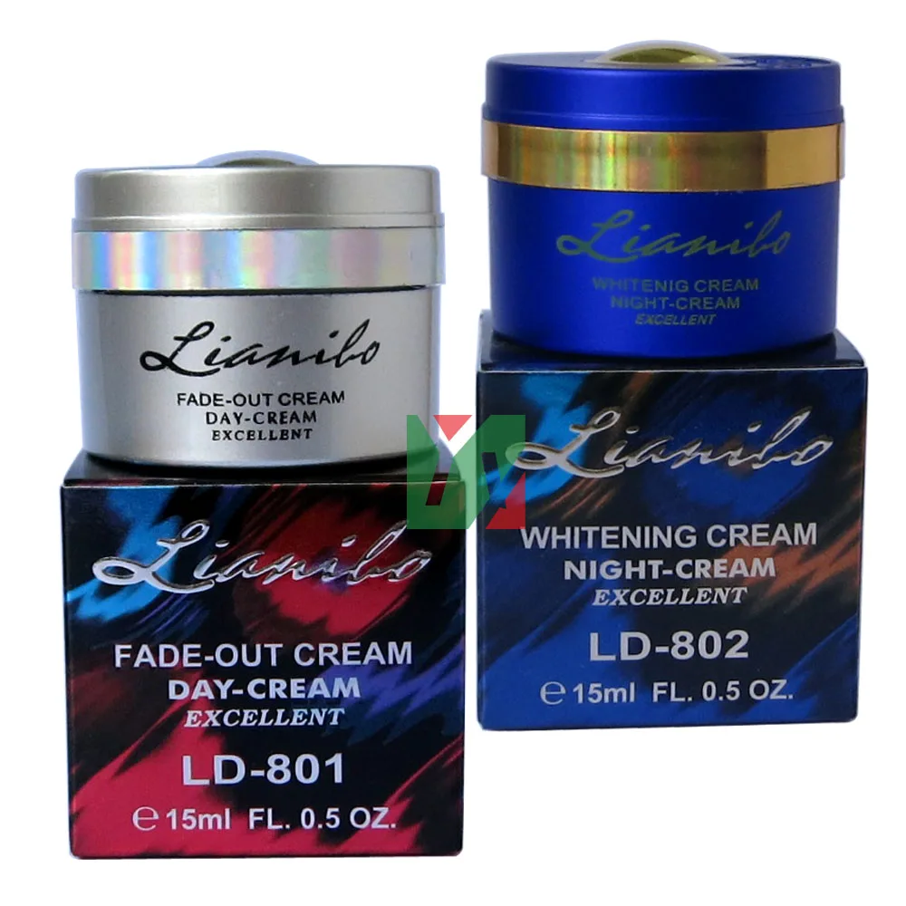 Отбеливающий дневной и ночной крем Lianibo для ухода за кожей лица 15 мл./шт. 2 шт. в