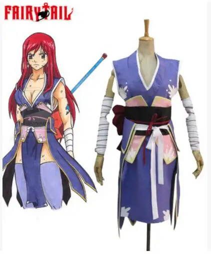 Костюм на Хэллоуин костюм для вечеринки аниме женский косплея эрзы алый