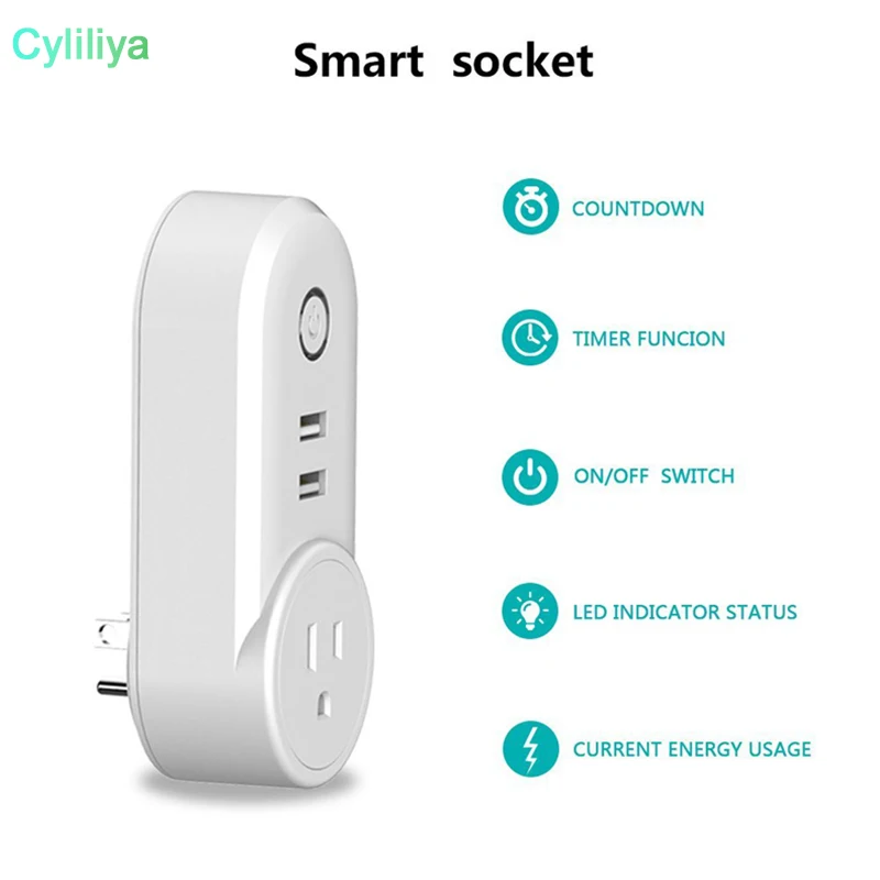 Умная розетка с Wi Fi 20 шт. настенное зарядное устройство USB дистанционное