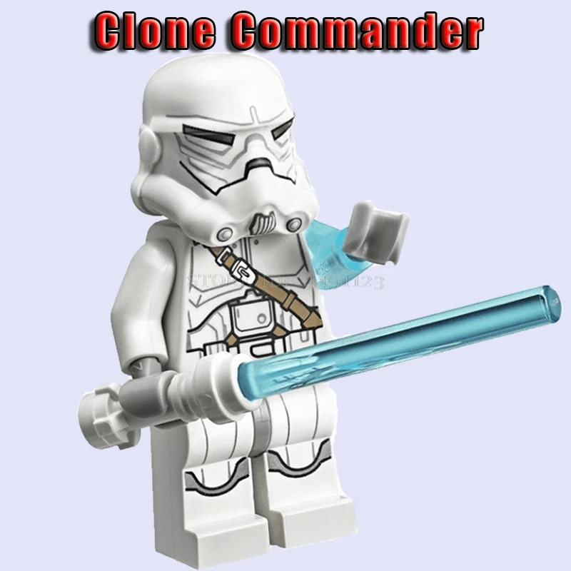 Clone Commander Кубики на тему фильмов игрушки клонированные солдатики Звездные войны наборы солдат охраны армии Дарт Вейдер Скайуокер Рей R2D2 C3PO Блок Игрушка Звездные войны фигурка - Цвет: Clone Commander