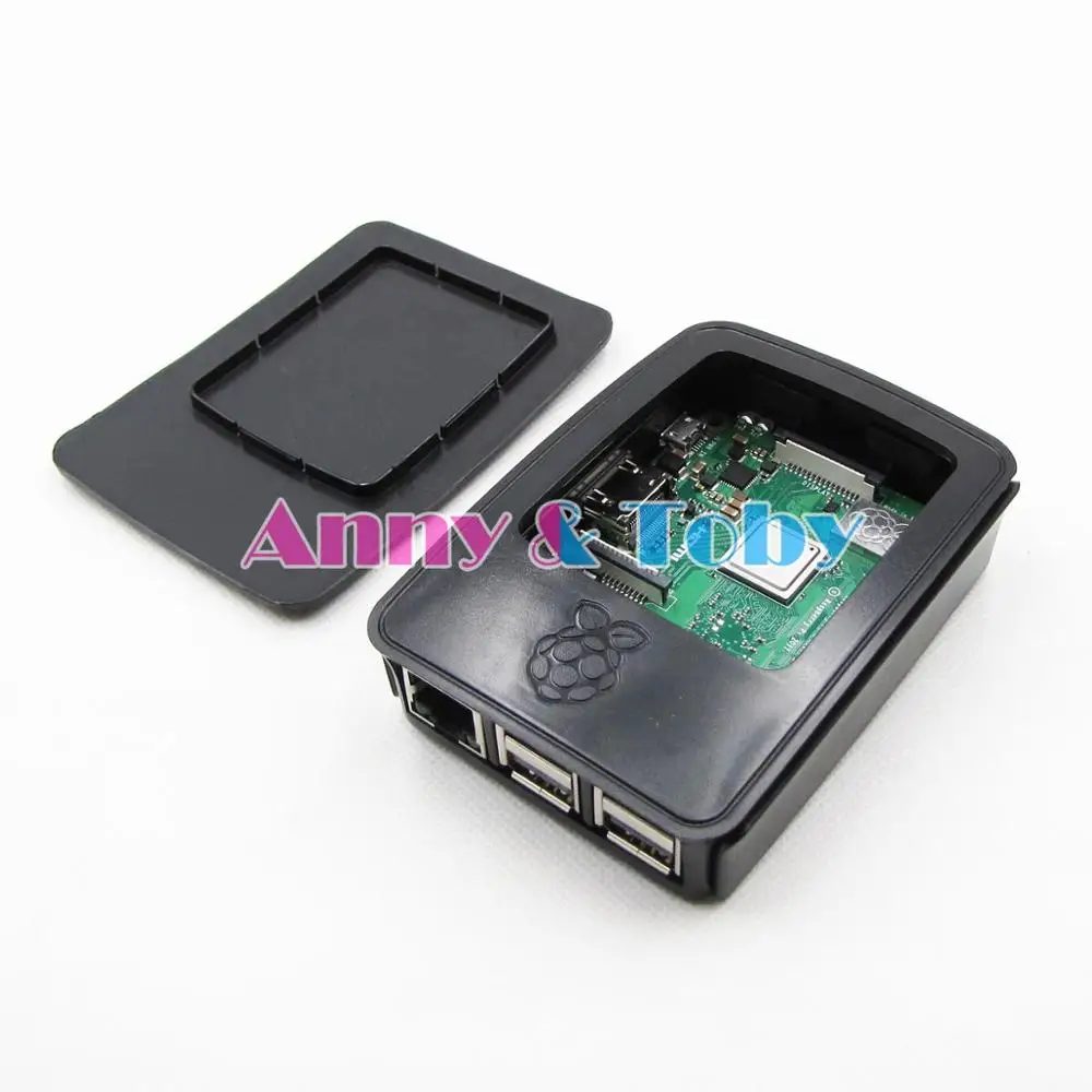 Модель B56: официальный оригинальный Raspberry PI 3B + чехол коробка черный пластиковый