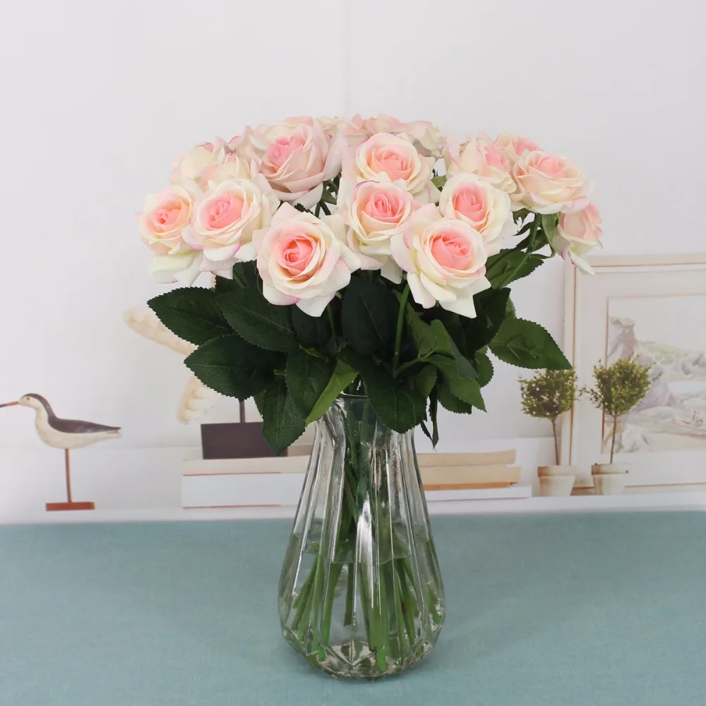 1PC Lifelike Artificial Rose Flower Real Touch Tactile Cloth Wedding Bouquet Flowers Home Party Decoration | Дом и сад