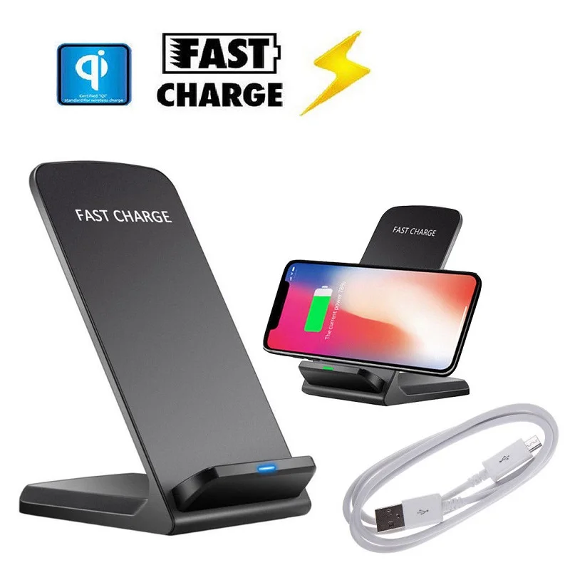 QI Беспроводное зарядное устройство быстрая зарядка 2 0 для iPhone 8 10 X XS MAX XR Samsung S6 S7 S8