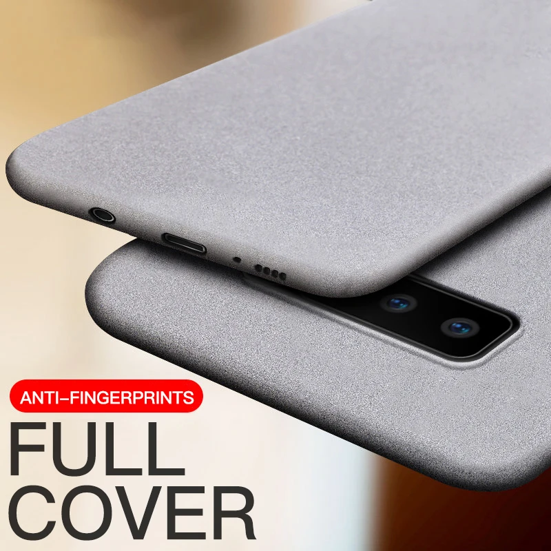 Роскошный Матовый мягкий чехол с песчаником для телефона Samsung Galaxy S6 S7 Edge S8 S9 S10 Plus
