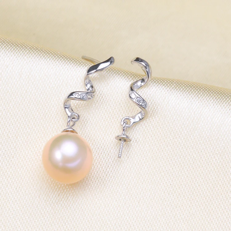 Серьги из стерлингового серебра S925 пробы с жемчугом женские серьги DIY ювелирное