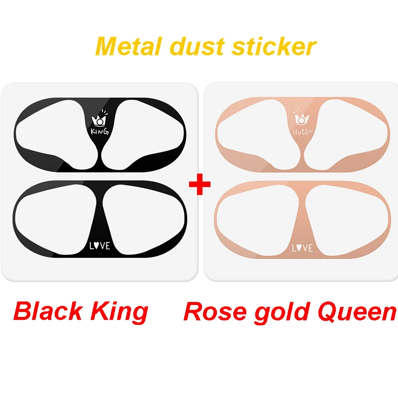 2pcs Balck Rose Чехол для наушников AirPods с 3D рисунком, чехол s для Apple Airpods 2, милые аксессуары, Защитная крышка с кольцом для пальцев - Цвет: 2pcs Balck Rose