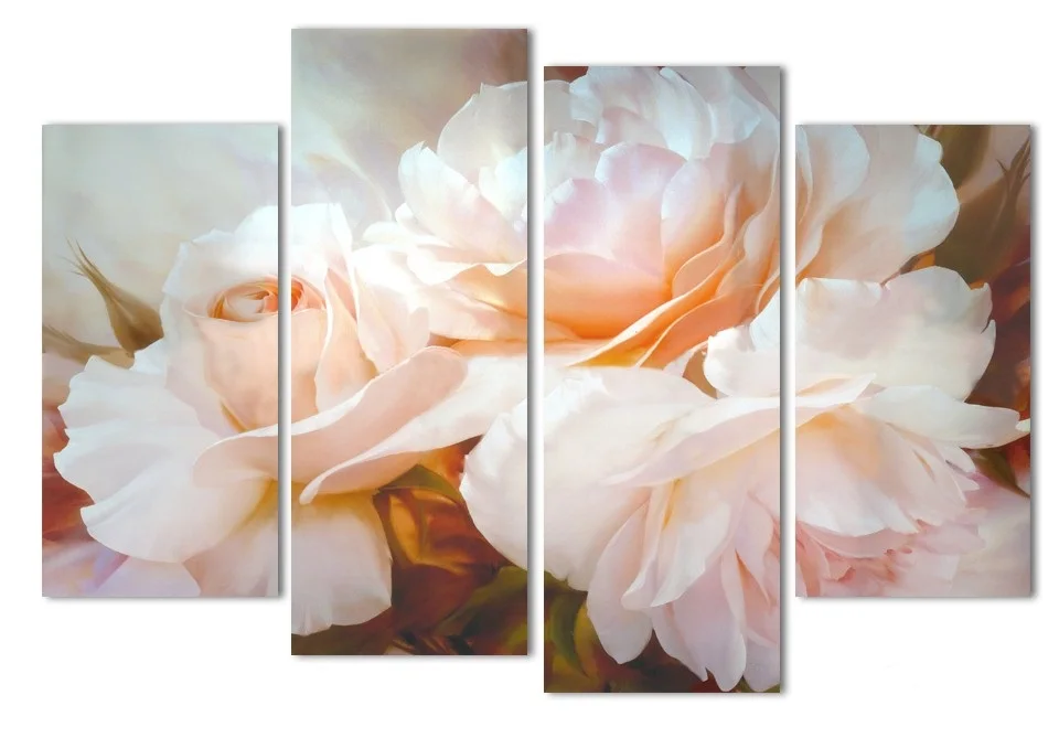 

HD Printed Fashion Combined Beautiful Rose Flower Paintings Modern Wall Painting Canvas Wall Art for Living Room Decor Unframed